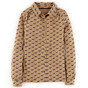 BODEN women's dachshund print blouse size 6